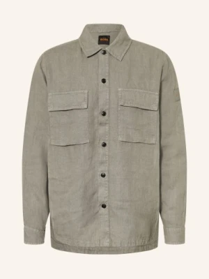 Boss Koszulka Lniana Locky Comfort Fit gruen