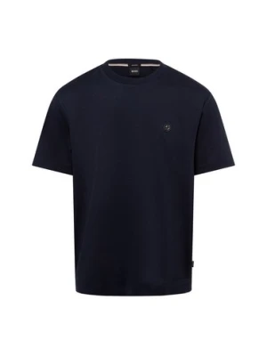 BOSS Koszulka męska - C-Taut 01 Mężczyźni Bawełna niebieski jednolity,