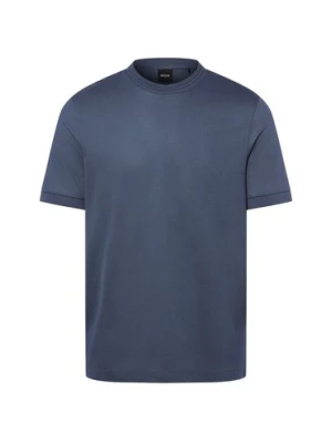 BOSS Koszulka męska - H-Thompson Mężczyźni Bawełna niebieski jednolity,