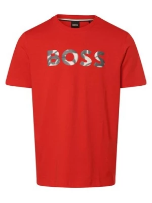 BOSS Koszulka męska - Thompson 15 Mężczyźni Bawełna czerwony nadruk,