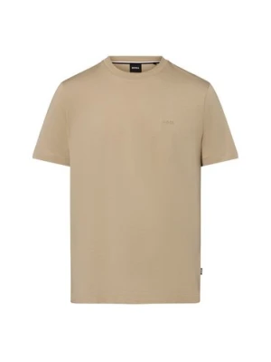 BOSS Koszulka męska - Thompson Mężczyźni Bawełna beżowy jednolity,