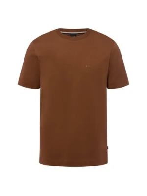 BOSS Koszulka męska - Thompson Mężczyźni Bawełna brązowy jednolity,