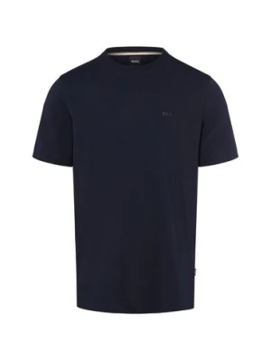 BOSS Koszulka męska - Thompson Mężczyźni Bawełna niebieski jednolity,