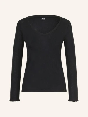 Boss Koszulka Nocna Cosy Waffle schwarz