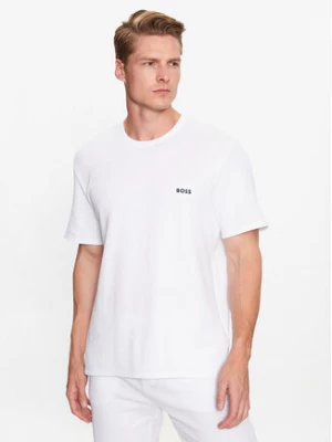 Boss Koszulka piżamowa Waffle 50480834 Biały Regular Fit