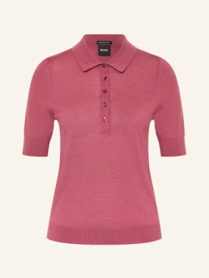 Boss Koszulka Polo Fidenka Z Wełny Merino rot BRUDNY RÓŻ