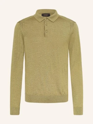 Boss Koszulka Polo Z Dzianiny L-Ovio Regular Fit Z Dodatkiem Kaszmiru I Jedwabiu gruen