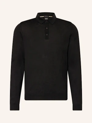 Boss Koszulka Polo Z Dzianiny Lancione schwarz