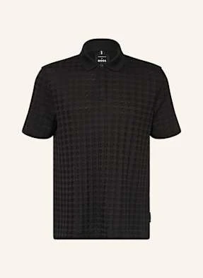 Boss Koszulka Polo Z Dzianiny schwarz