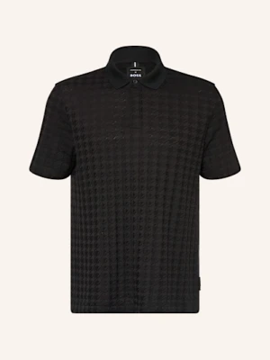 Boss Koszulka Polo Z Dzianiny schwarz