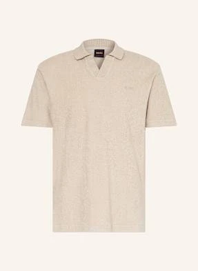 Boss Koszulka Polo Z Frotte Pe_Doubletowel beige