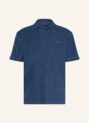 Boss Koszulka Polo Z Frotte Pe_Doubletowel blau