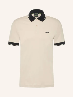 Boss Koszulka Polo Z Jerseyu Network Slim Fit beige