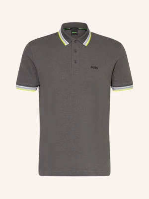 Boss Koszulka Polo Z Piki Paddy Curved Regular Fit grau