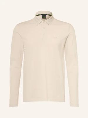 Boss Koszulka Polo Z Piki Plisy Regular Fit beige
