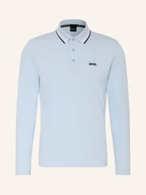 Boss Koszulka Polo Z Piki Plisy Regular Fit blau