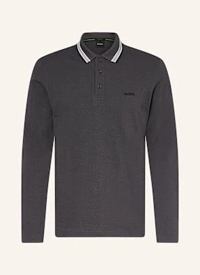 Boss Koszulka Polo Z Piki Plisy Regular Fit grau