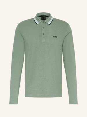 Boss Koszulka Polo Z Piki Plisy Regular Fit gruen