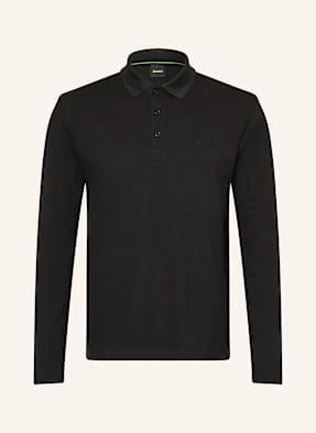 Boss Koszulka Polo Z Piki Plisy Regular Fit schwarz