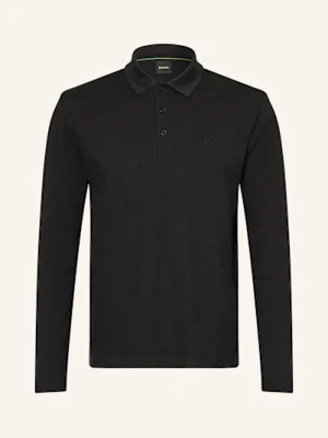 Boss Koszulka Polo Z Piki Plisy Regular Fit schwarz