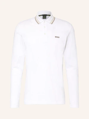 Boss Koszulka Polo Z Piki Plisy Regular Fit weiss