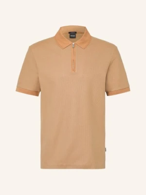 Boss Koszulka Polo Z Pikowanego Materiału Pei beige