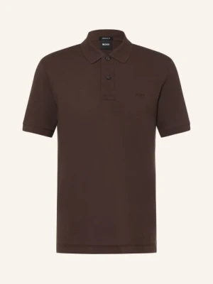 Boss Koszulka Polo Z Pikowanym Wzorem Pallas Regular Fit braun