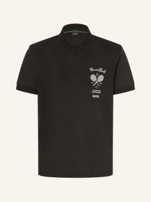 Boss Koszulka Polo Z Siateczką Member schwarz