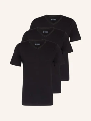Boss Koszulka W Serek, 3 Szt. schwarz