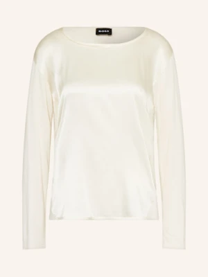 Boss Koszulka Z Długim Rękawem Esyva Z Mieszanki Materiałów weiss