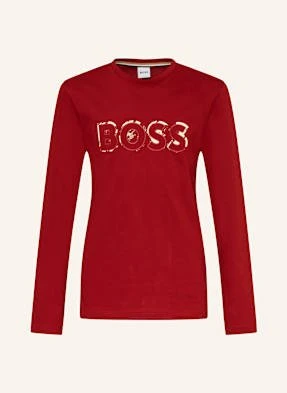 Boss Koszulka Z Długim Rękawem rot