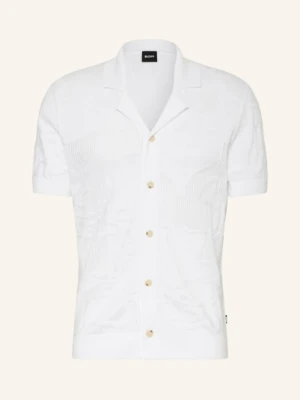 Boss Koszulka Z Dzianiny W Stylu Kurortowym Noy Slim Fit weiss