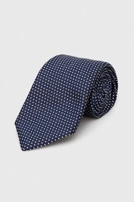BOSS krawat jedwabny kolor granatowy 50512551