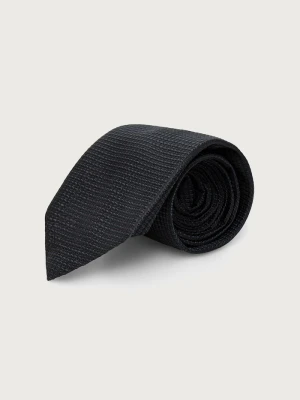 BOSS krawat męski jedwabny H-TIE CM granatowy