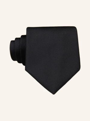 Boss Krawat schwarz CZARNY