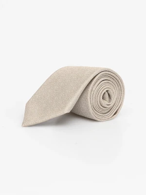 BOSS krawat z jedwabiem H-TIE CM 7.5 253 beżowy