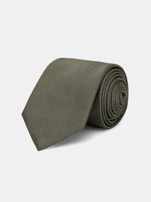 BOSS krawat z jedwabiem kolor zielony 50544596