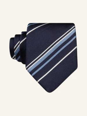 Boss Krawat Z Jedwabiu blau