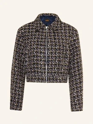 Boss Kurtka Bouclé Jawedi Z Błyszczącą Przędzą braun