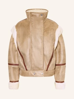 Boss Kurtka Cheerlea W Stylu Skórzanym Z Odpinanymi Rękawami braun