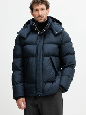 BOSS kurtka kolor granatowy zimowa oversize 50551599