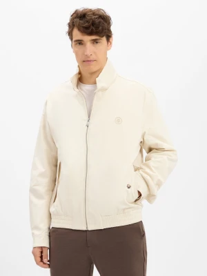 BOSS Kurtka męska - Coiner Mężczyźni Bawełna biały jednolity,