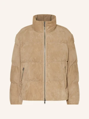 Boss Kurtka Pikowana Jocamp Ze Skóry gruen