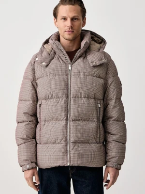 BOSS kurtka pikowana męska H-Colter-HOUNDSTOOTH brązowy
