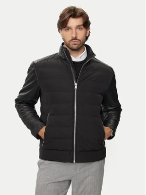 BOSS Kurtka skórzana C-Mersino 50518724 Czarny Regular Fit