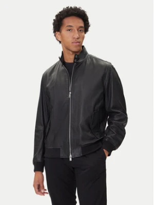 BOSS Kurtka skórzana H-Moiner 50543899 Czarny Regular Fit