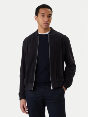 BOSS Kurtka skórzana H-Muller 50543213 Granatowy Regular Fit