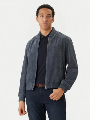 BOSS Kurtka skórzana H-Muller 50543213 Niebieski Regular Fit