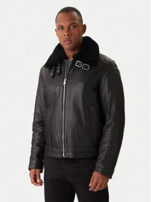 BOSS Kurtka skórzana H-Mupablo 50540917 Czarny Regular Fit