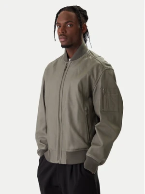 BOSS Kurtka skórzana Jakri 50552151 Szary Regular Fit